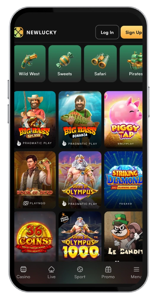 NewLucky login